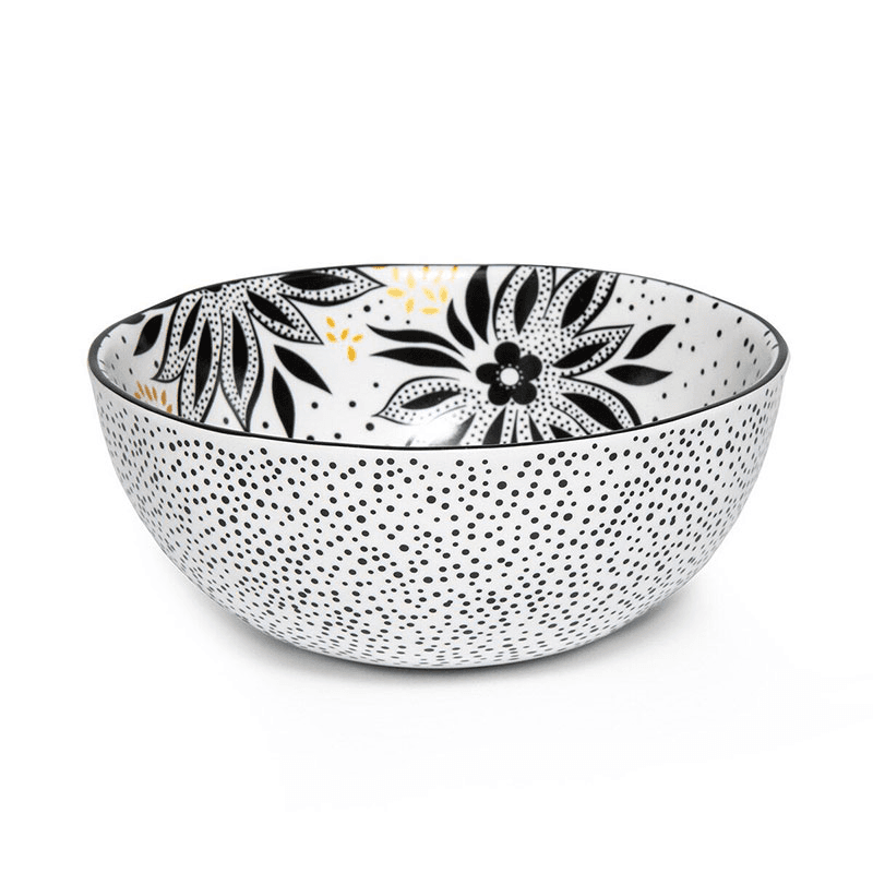 Artisanne Noir Set of 4 Bowls, D15cm, Monochrome