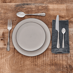 Image showing the Osko 16 piece cutlery set, Brushed Silver product.
