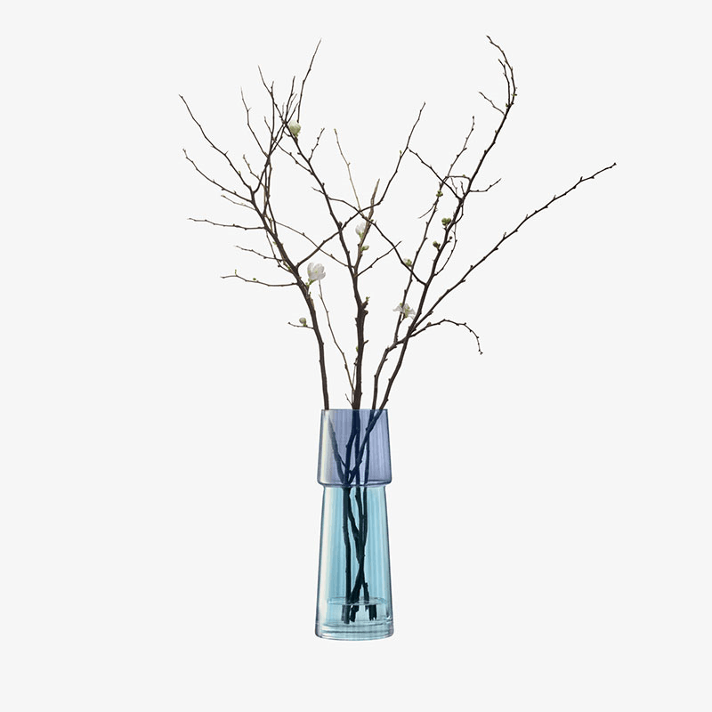 Gems Vase, H32cm, Sapphire