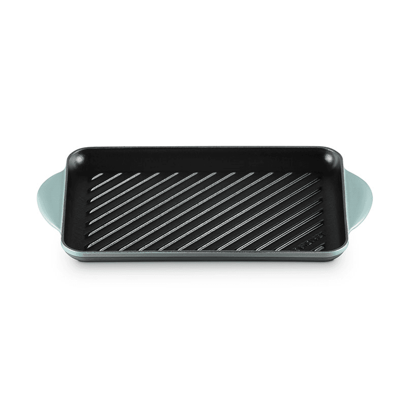 Cast Iron Rectangular Grill, 32cm, Sea Salt