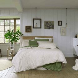 Image showing the Floral Cotton Duvet Cover, King, Sprig product.