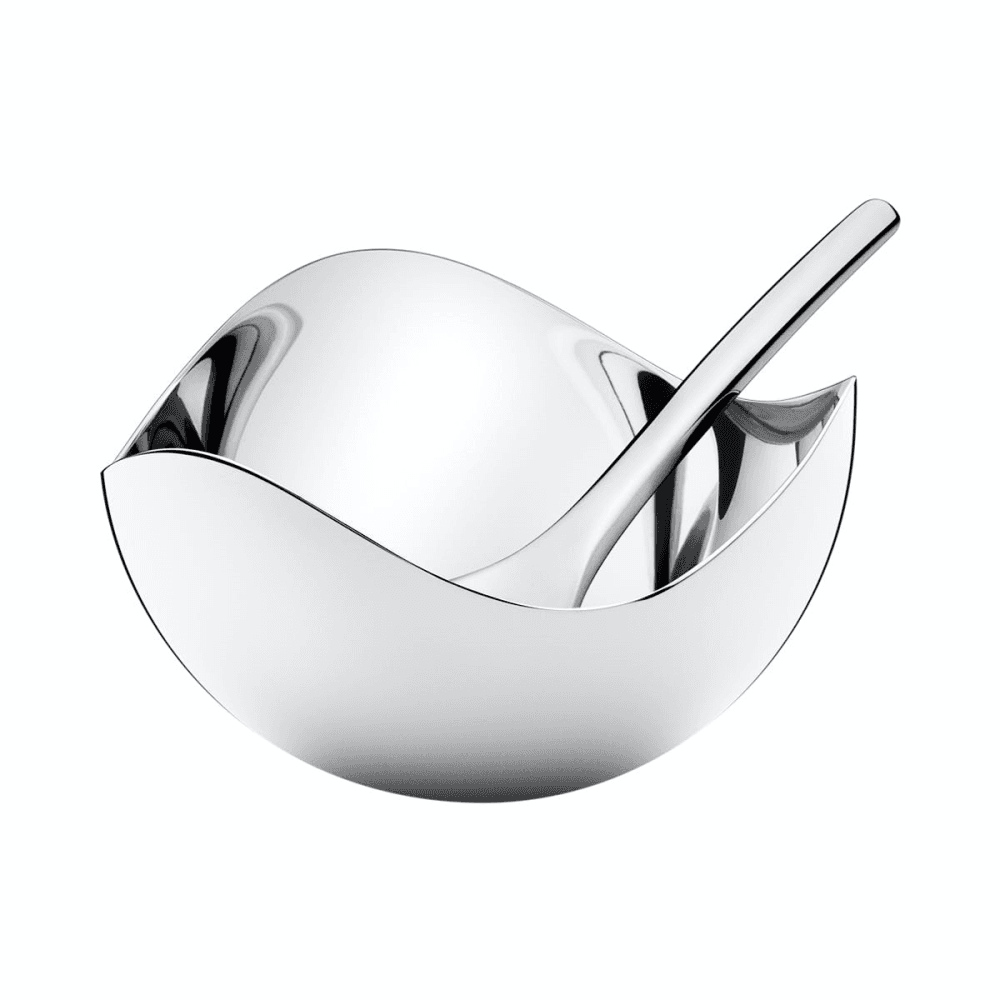 Bloom Salt cellar with spoon, H4 x Dia7cm, Stainless Steel
