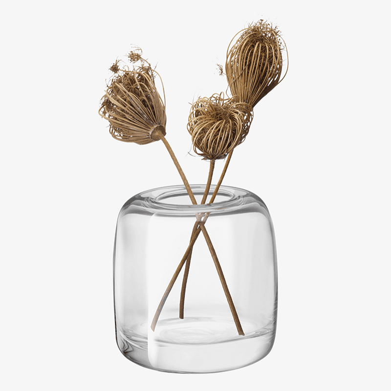 Melt Vase, H15cm, Clear