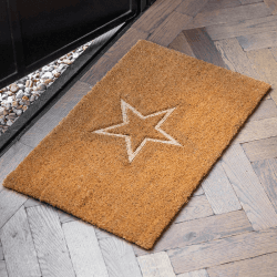 Image showing the Star Embossed Doormat, Large, Coir product.