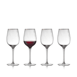 Image showing the Palermo Set of 4 Red Wine Glasses, 400ml, Gold product.