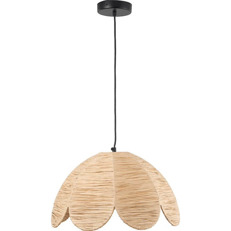 Petal Scalloped Pendant, H118cm, Raffia