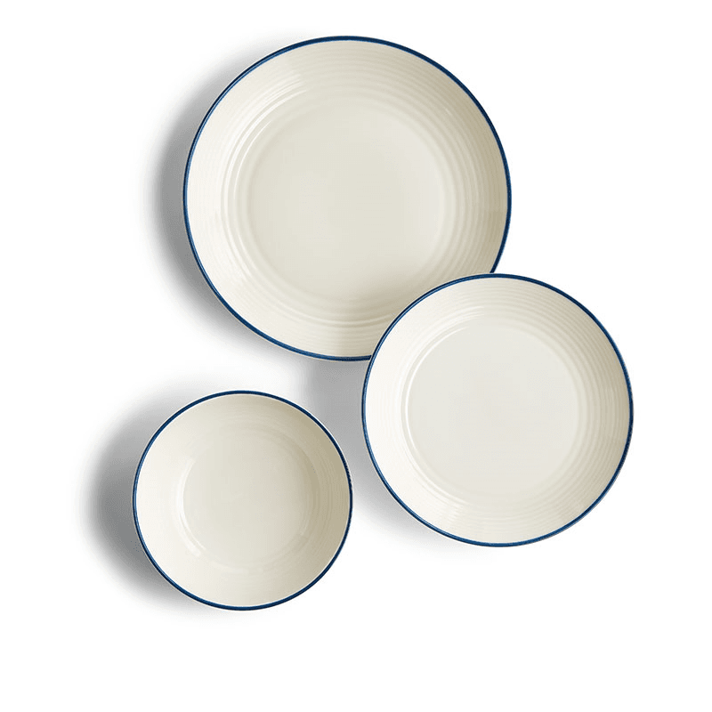 Gordon Ramsay Maze Denim Line 12 Piece Dinnerware Set, White