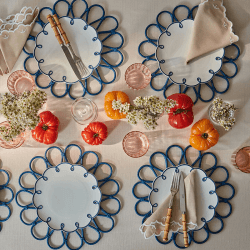 Image showing the Gaia Set of 4 Placemats, D33cm, Navy product.
