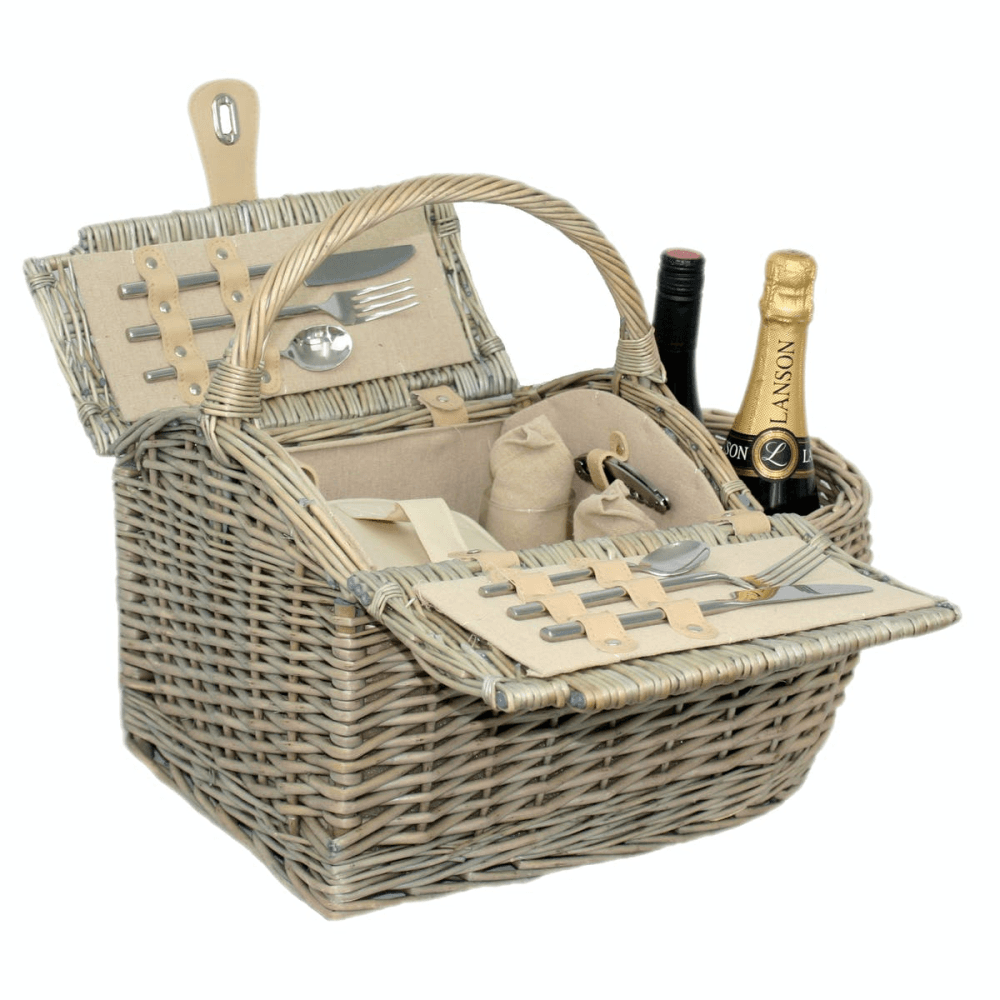 2 Person Boat Hamper, Cream/Beige