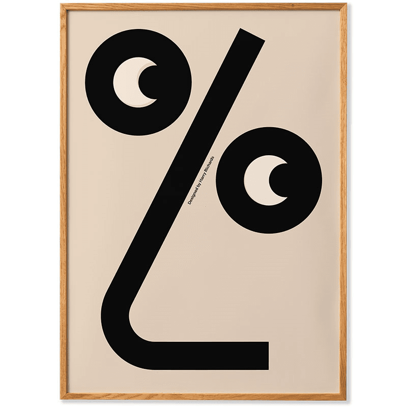 % Framed Print, 30 x 40cm, Black