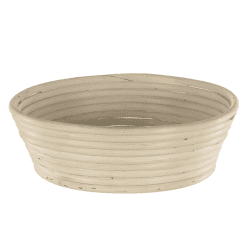 Image showing the Angled round banneton basket, 28 x 8cm, Natural Cane product.