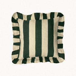 Image showing the Wide Stripe Cushion Cover, 45 x 45 cm, Forset Green product.