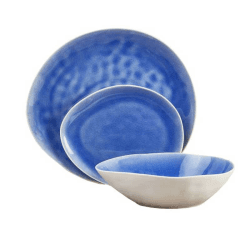 Image showing the Vie Naturelle 12 Piece Dinner Set, Blue product.
