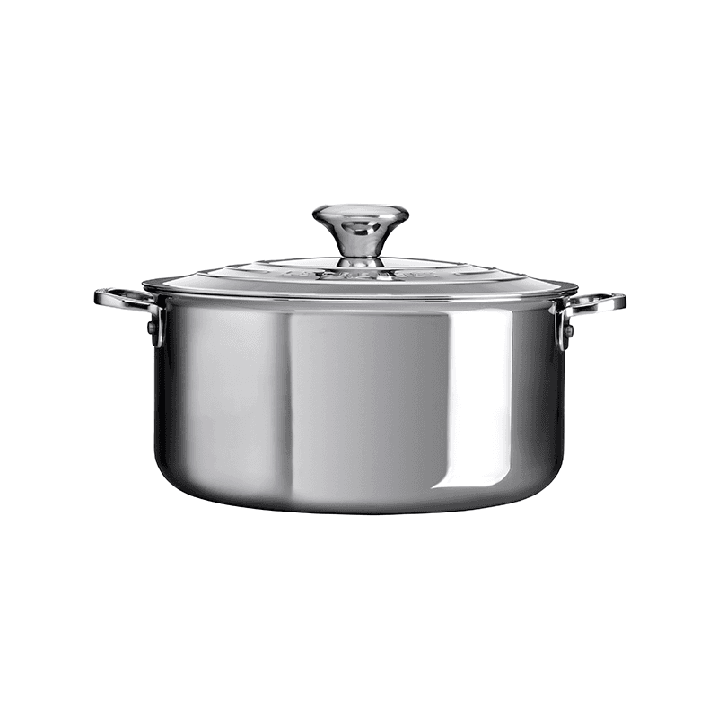 Signature Uncoated Casserole with lid, 24cm, Stainless Steel