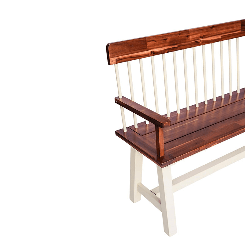 Broadway Garden Bench, H89 x W160cm, Brown/Cream