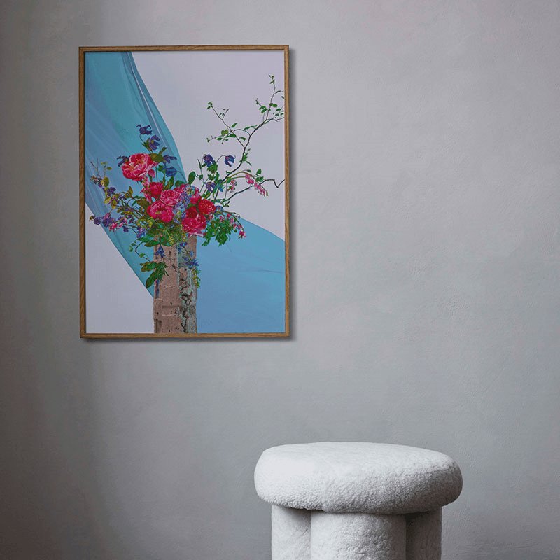 BLOOM 05 Art Print, 50 x 70cm, Turquoise