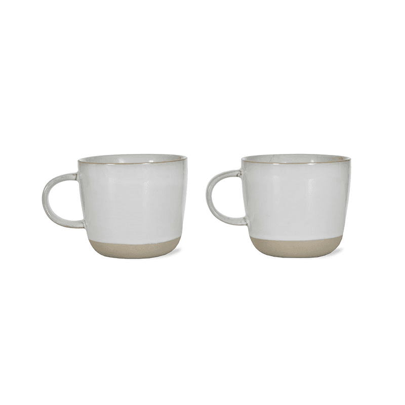 Holwell Pair of Mugs, H9cm, White