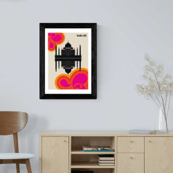 Image showing the Bo Lundberg India 68 Print, Red product.