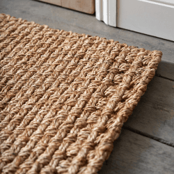 Image showing the Woodbury Double Doormat, 115 x 55cm, White product.