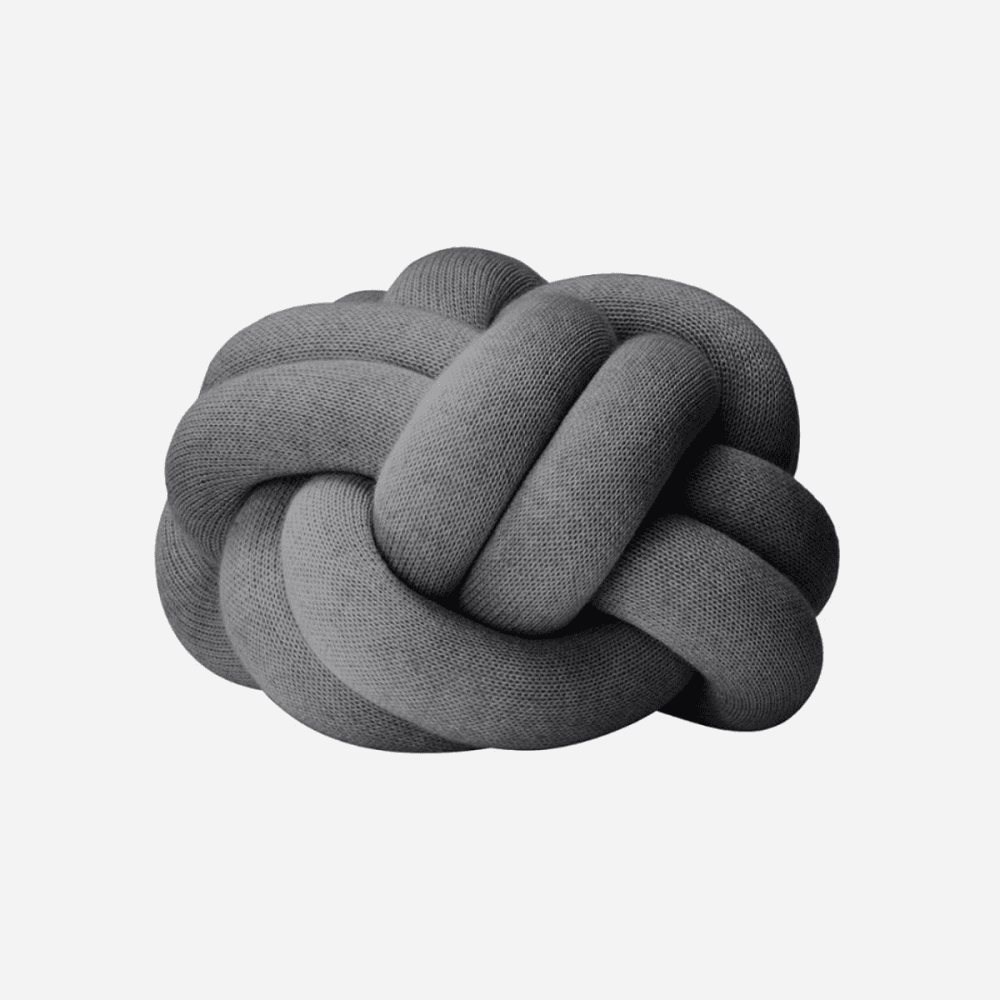 Knot Cushion, 30 x 30 x 15cm, Grey