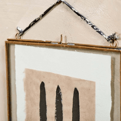 Image showing the Kiko Landscape Frame, 5 x 7", Antique Brass product.