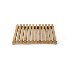 Image showing the Arena Slatted shower mat, H5 x W42.5 x D38cm, Bamboo product.