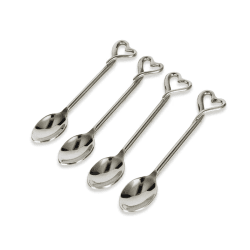 Image showing the Amore Set of 4 coffee spoons, 13.5cm, Stainless Steel product.