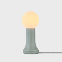 Image showing the Shore Table Lamp with G95 LED Bulb EU, Sea Green product.