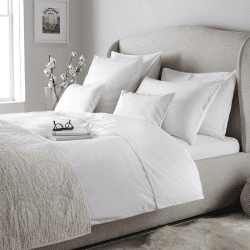 Image showing the Avignon - 200 Thread Count Cotton Super king duvet cover, W260 x L220cm, White product.
