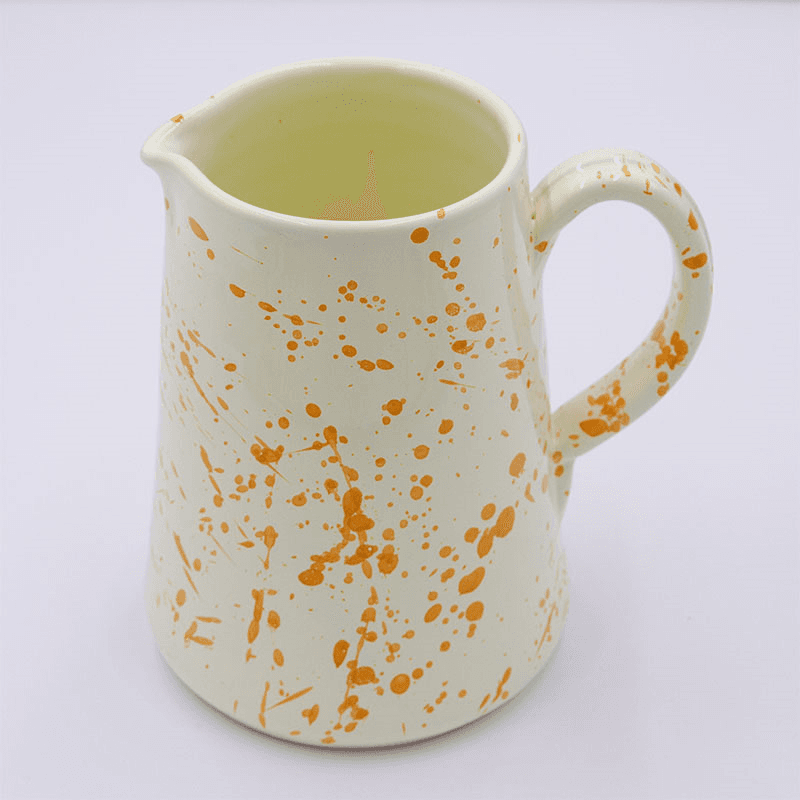 Splatter Jug, H14cm, Burnt Orange