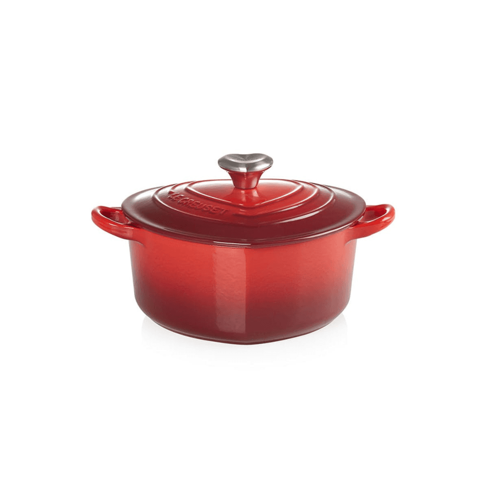 Heart Cast Iron Casserole, 25cm, Cerise