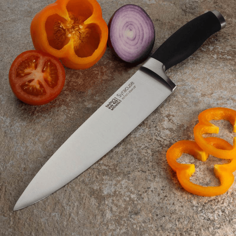 Syracuse Soft Grip Chefs Knife, 20cm, Black