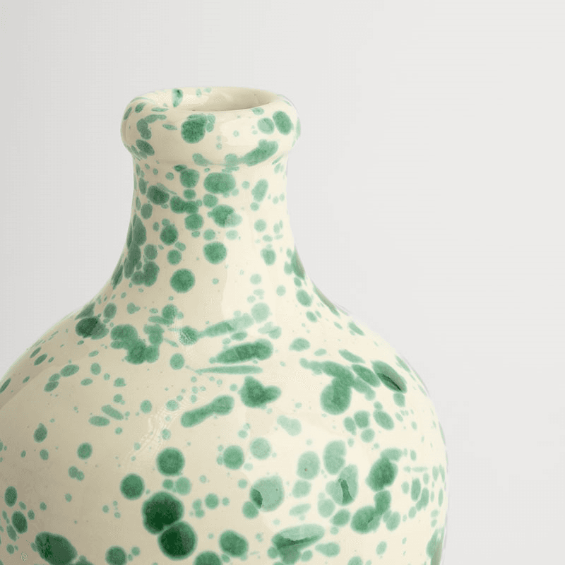 Splatter Ceramic Bottle, 750ml, Pistachio