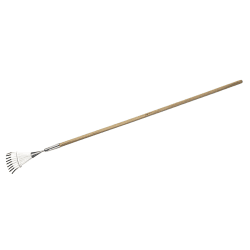 Image showing the Stainless Steel Long Handled Shrub Rake, Silver/Natural product.