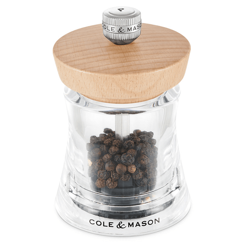 Holborn AcryliC Pepper Mill, 95mm, Natural Beech