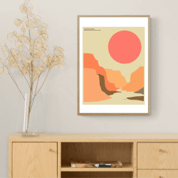Image showing the Jazzberry Blue, Grand Canyon Framed Art Print, Beige/ Natural product.