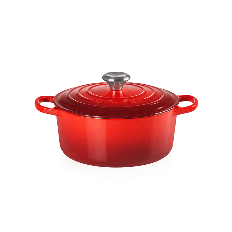 Signature Cast Iron Round casserole, 28cm - 6.7 litre, cerise