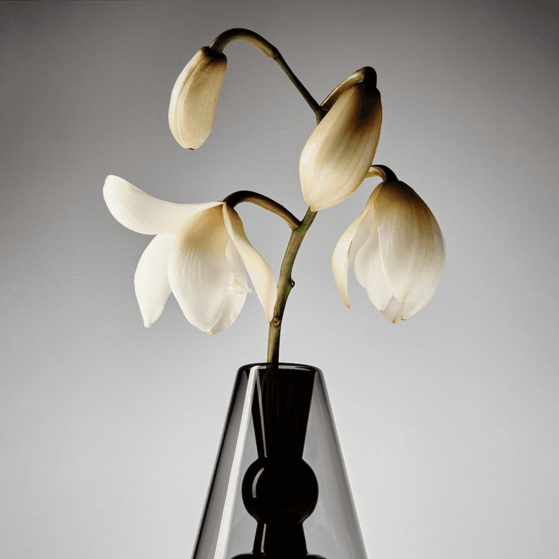 Bump Cone Vase, H22cm, Black