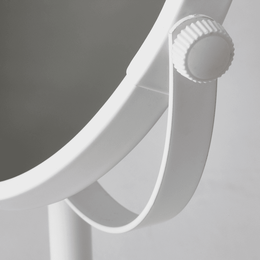 Beau Beauty Mirror, D19.5cm, White