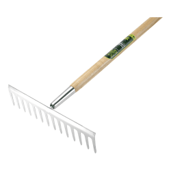Image showing the Soil rake, H155 x W35.5cm, Natural/Silver product.