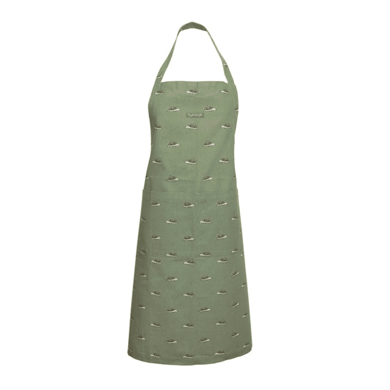 Hedgehogs Adult Apron, 72 x 90cm, Green