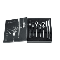 Image showing the Signature Echo 56 Piece 8 Person Boxed Cutlery Set, Stainless Steel product.