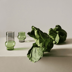 Image showing the Bump Set of 2 Tall Glasses, 350ml, Green product.