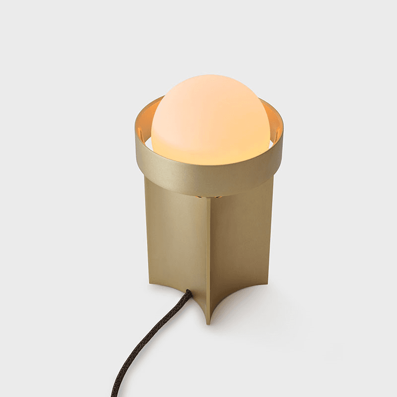 Small Loop Table Lamp with Sphere III, Gold