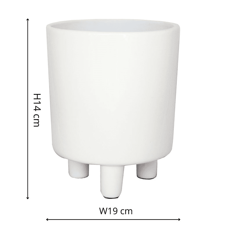 Pisa Planter, H16 x W19 x D19cm, White