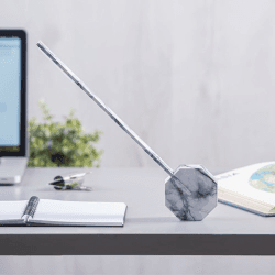 Image showing the Octagon Desk light, L8.5 x W4 x H38cm, White Marble product.