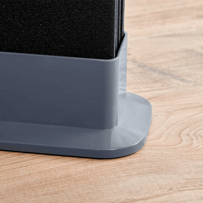 4 Piece Chopping Board Set with Stand, Black