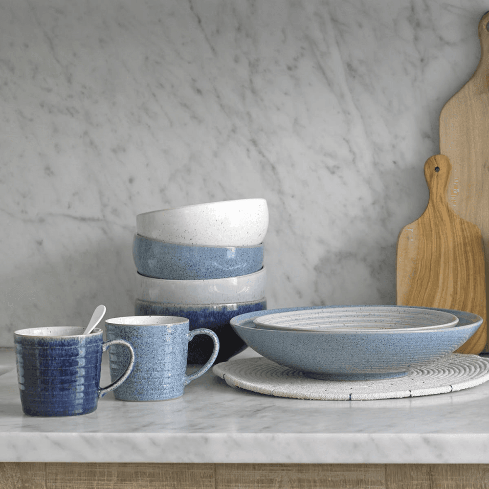 Studio Blue 4 piece cereal bowl set, 17cm