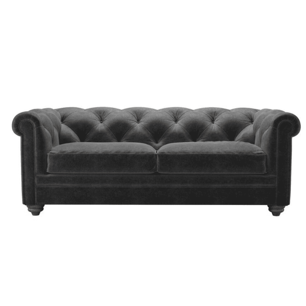 Patrick, Two and a Half Seat Sofa, Armour Smart Velvet, Armour