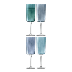 Image showing the Gems Set of 4 Champagne Flutes, 210ml, Sapphire product.
